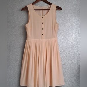 Madewell 100% Silk Peach Mini Dress  Size 4